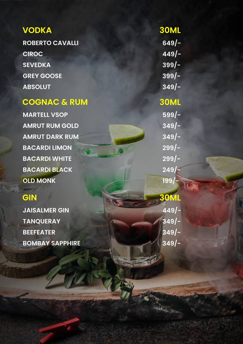 Lounge 21 Indore menu