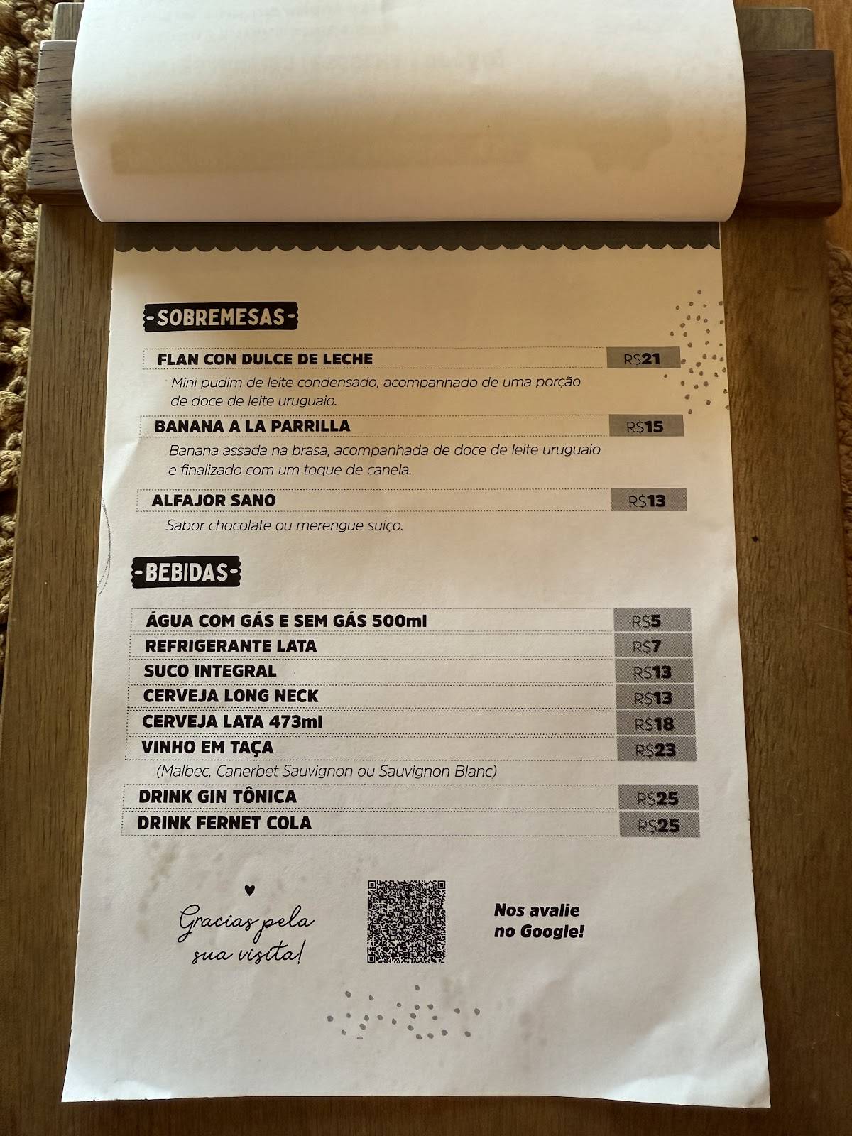 Isla Parrilla - Campeche cardápio