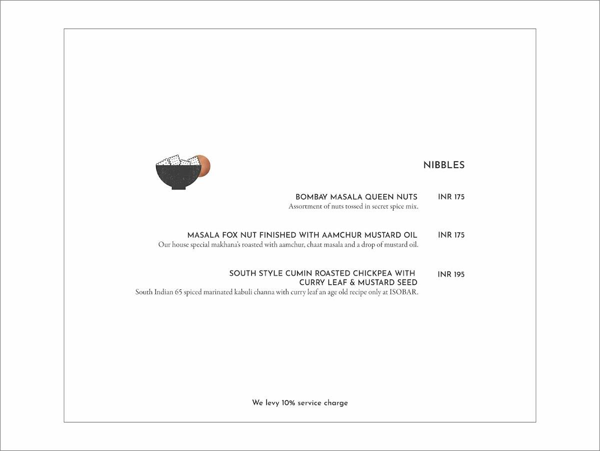 Iso Cafe & Bar menu