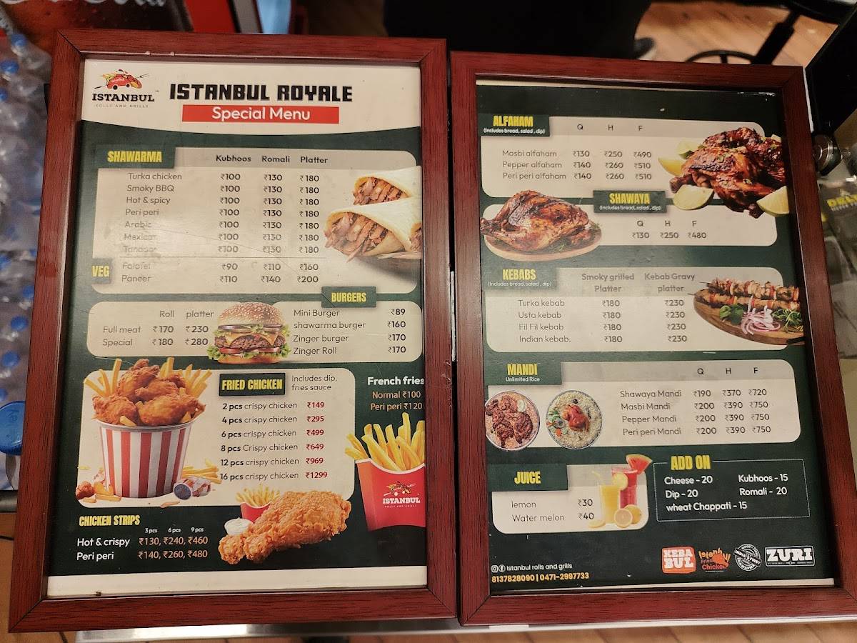 Istanbul Rolls & Grills menu