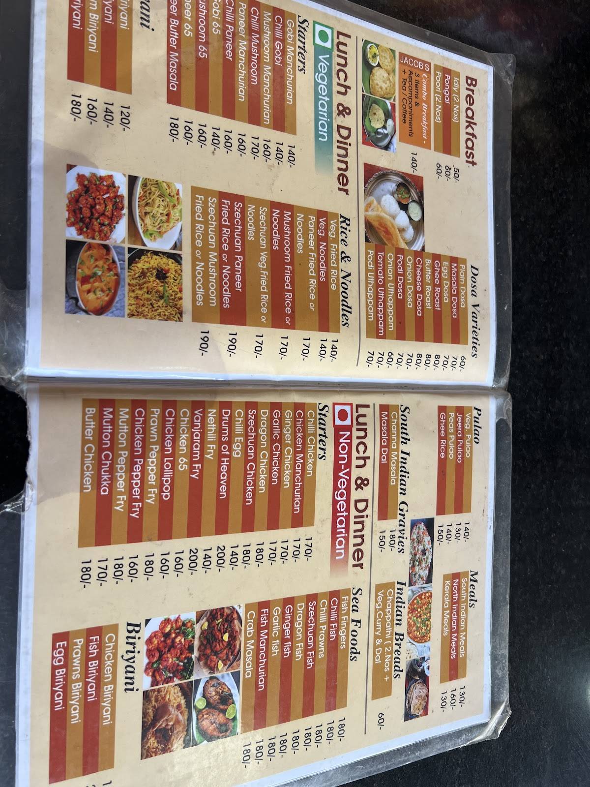 JACOBS KITCHEN menu
