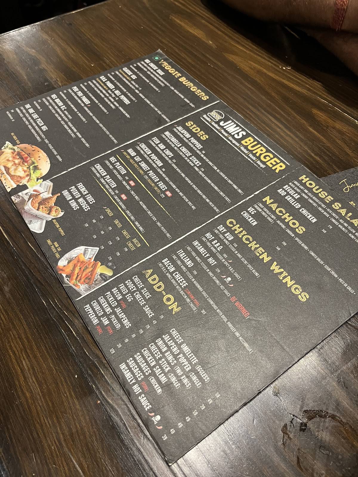 JIMIS BURGER - Thane menu