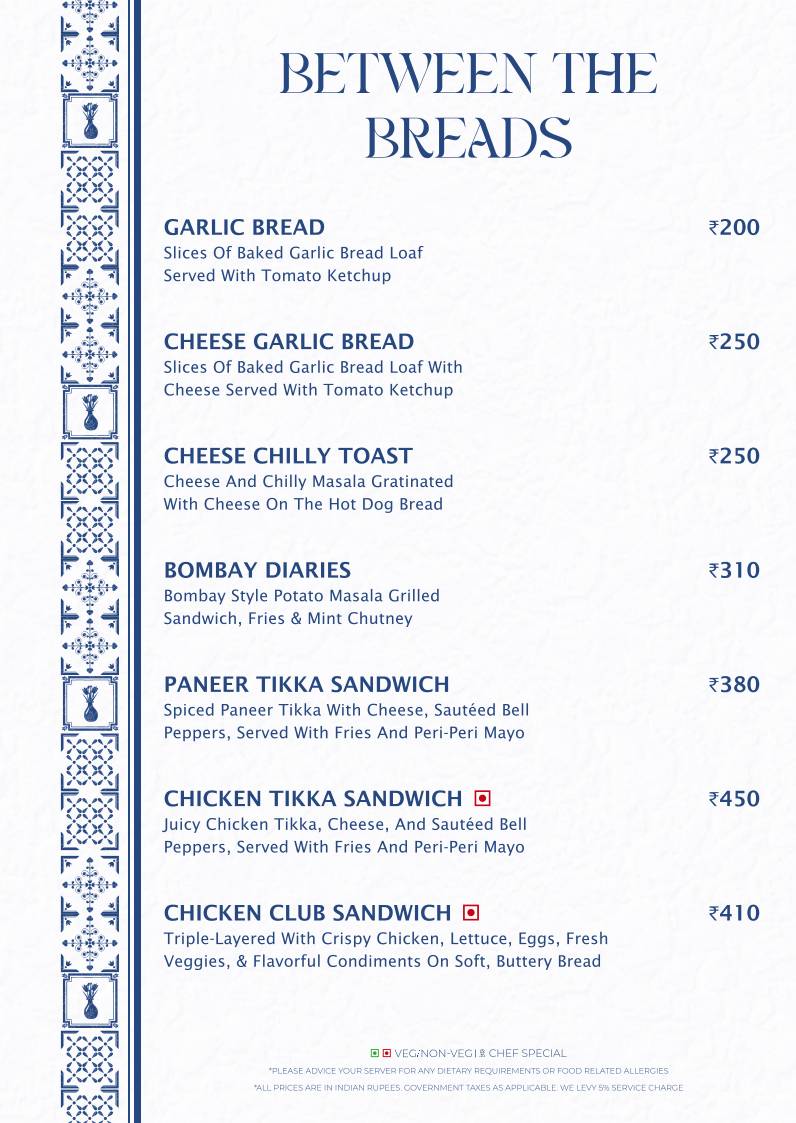 Gree ca Cafe Rooftop menu