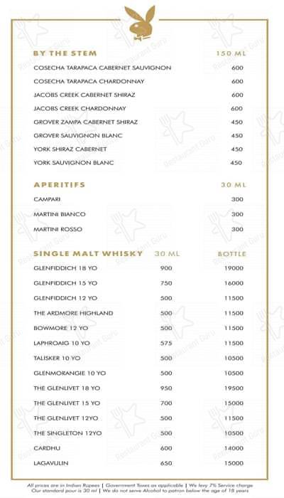 Roso menu