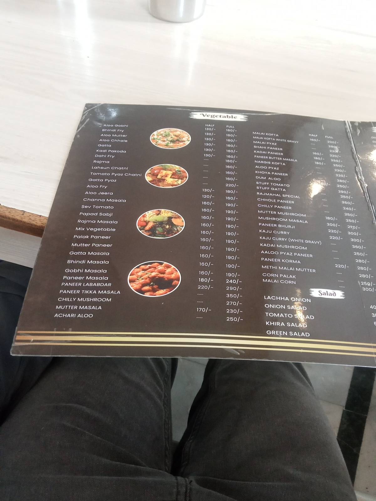Rajmahal Restaurant menu