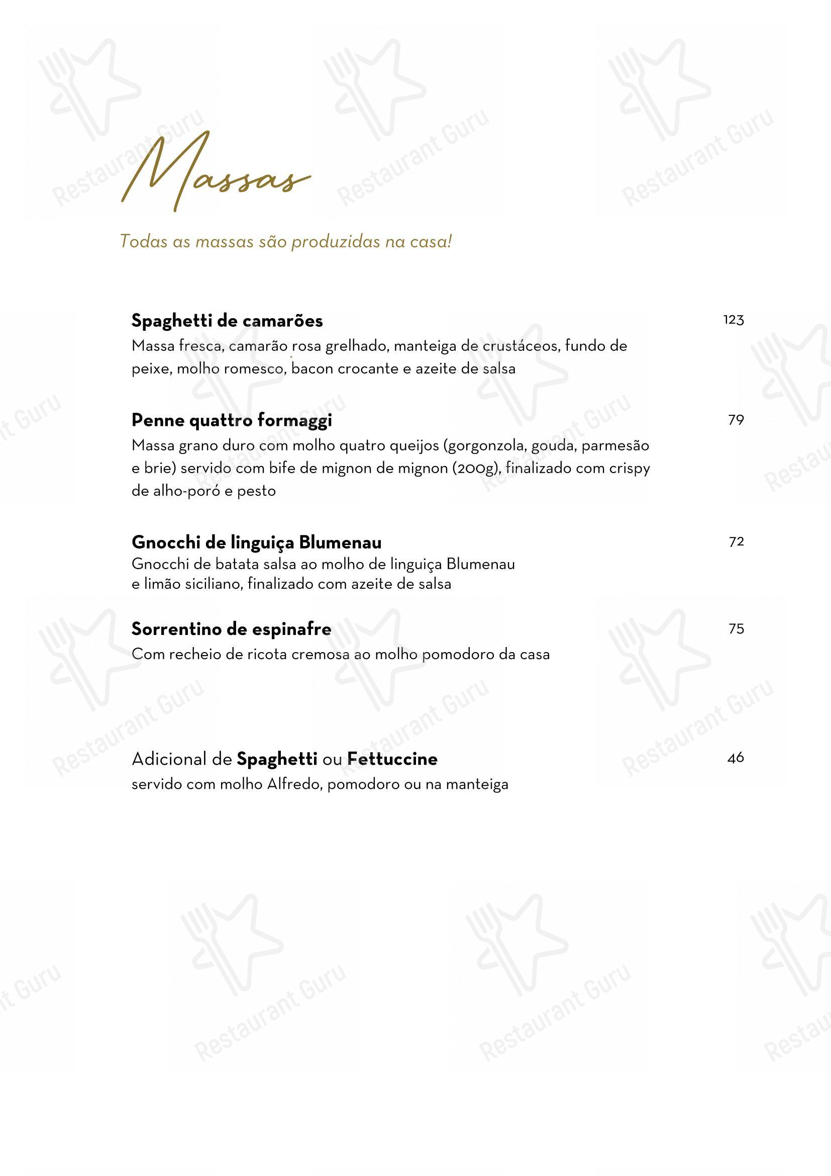 Jardim Secreto Gastronomia e Afetividade em Curitiba - Menu bar