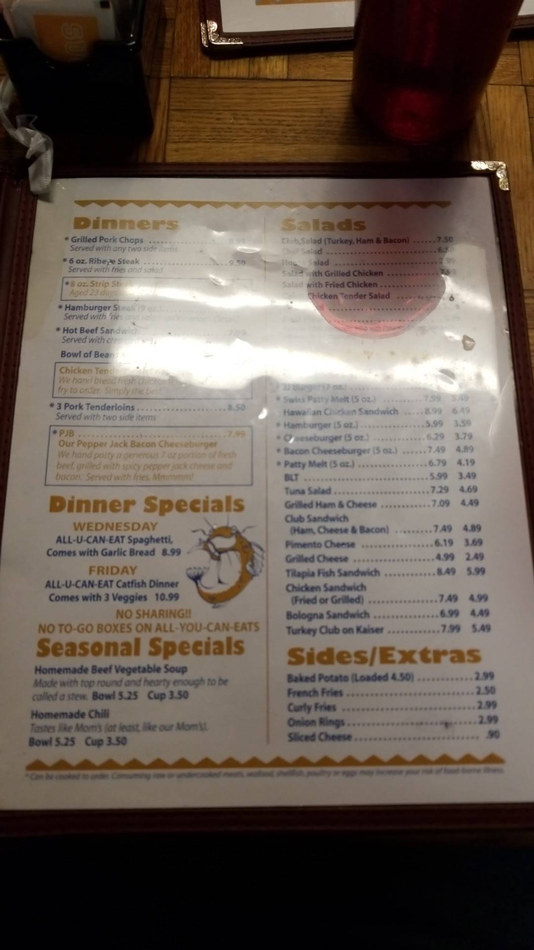 Menu at Jay's Family Restaurant, LLC, Nashville