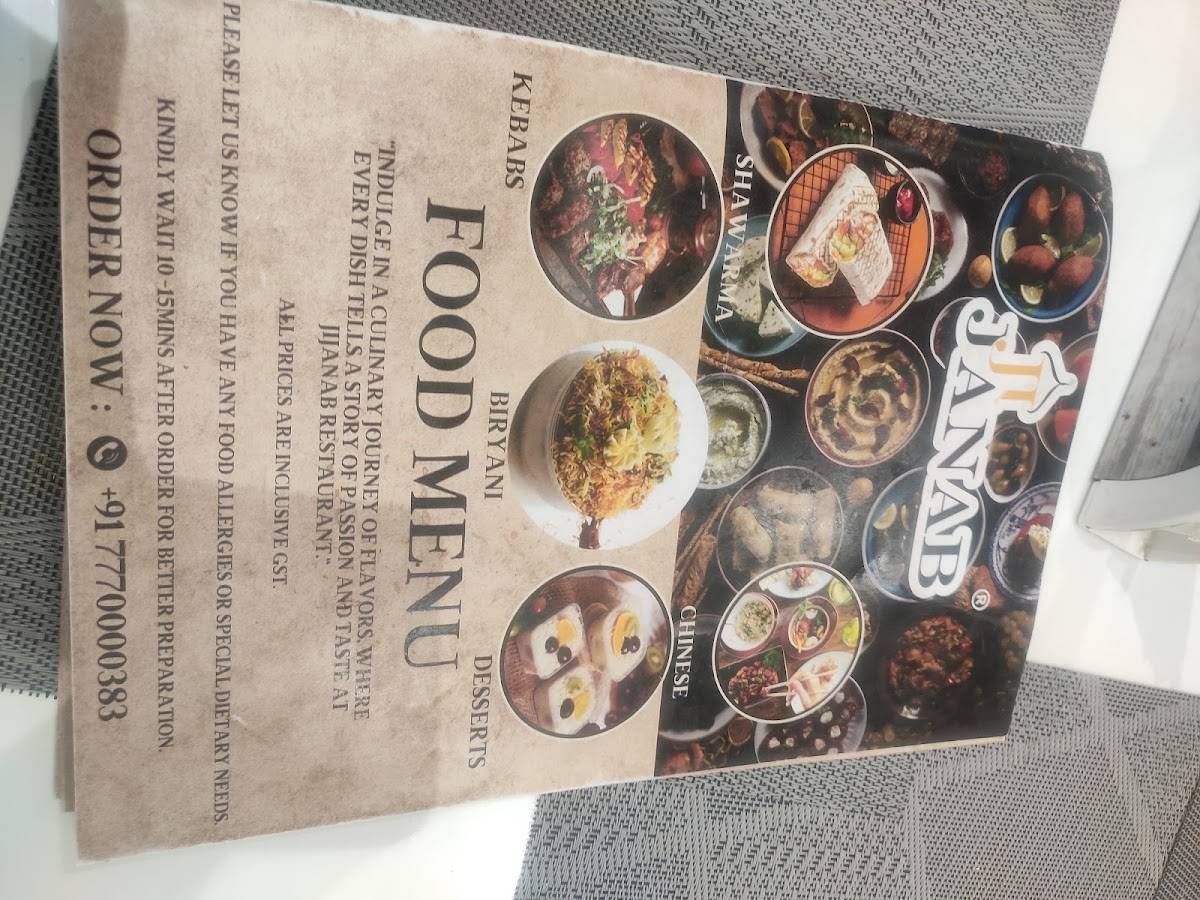 JiJanab Restaurant menu
