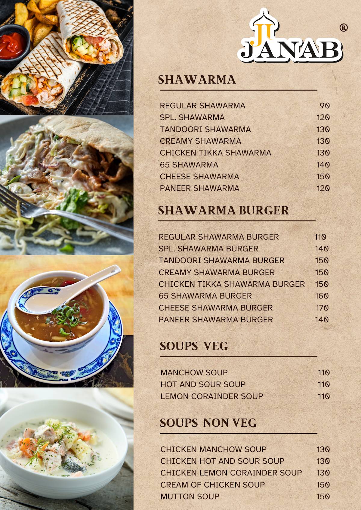 JiJanab Restaurant menu