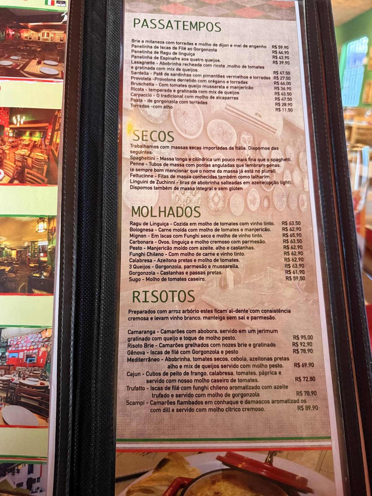 La Tratoria Jampa cardápio