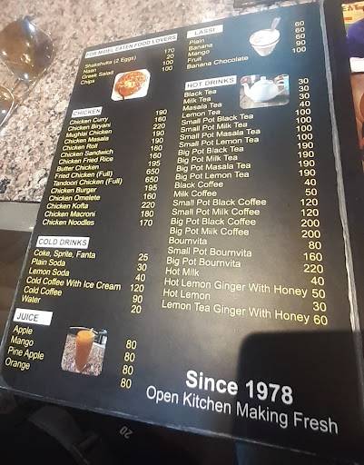 Joney's Place menu