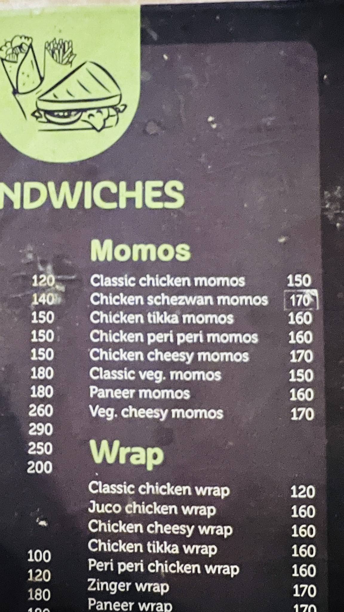 Jucoberry Payyanur menu