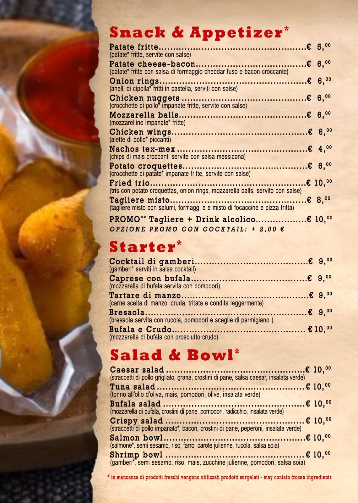 Menu di Jumping Jester Pub 