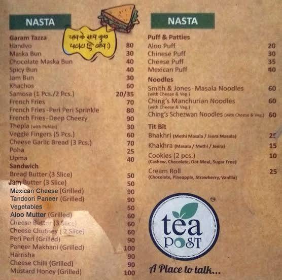 KK's Cafe menu
