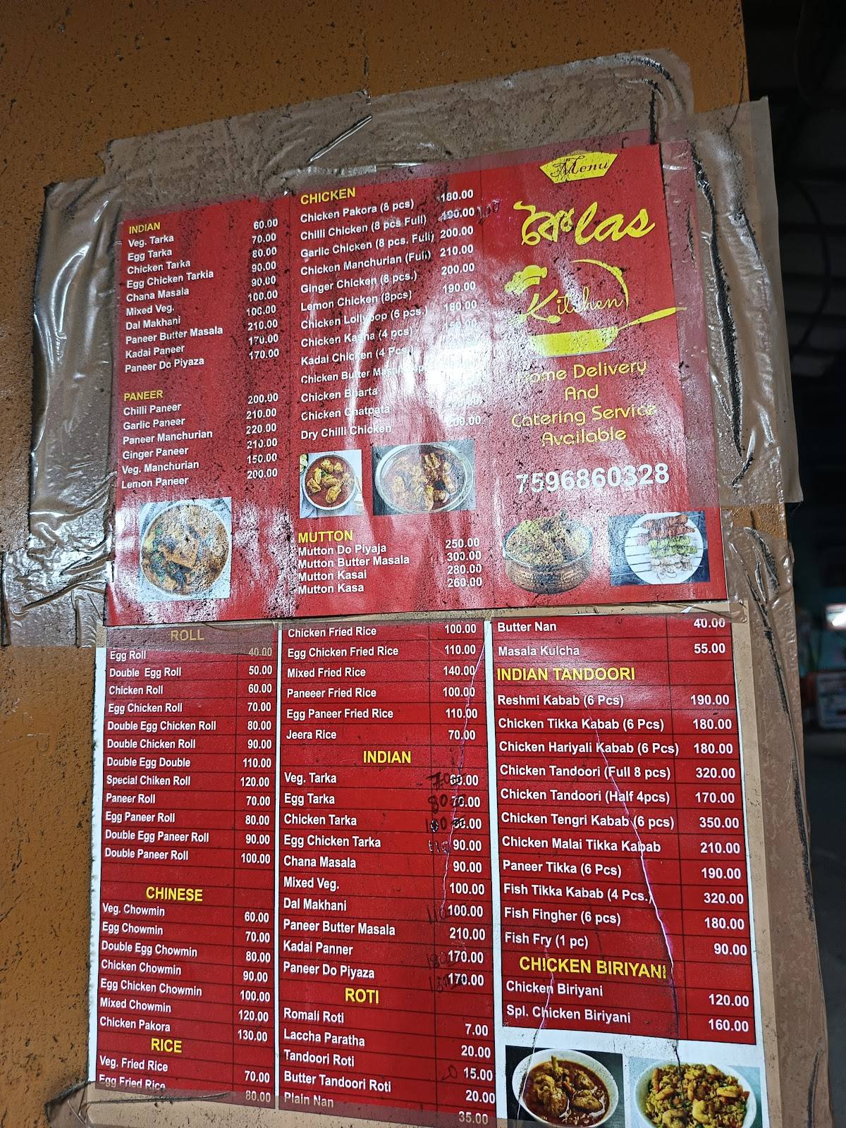 Kailash Kitchen menu