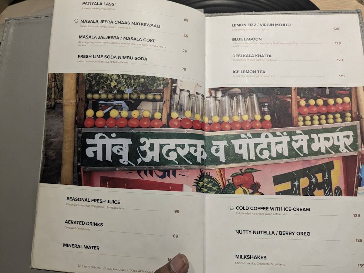 Kailash Parbat menu
