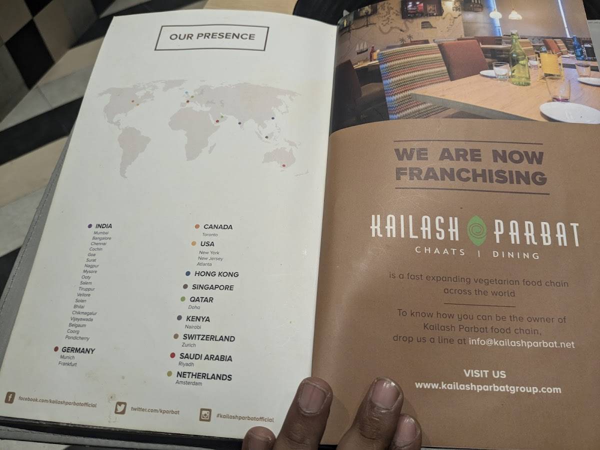 Kailash Parbat menu