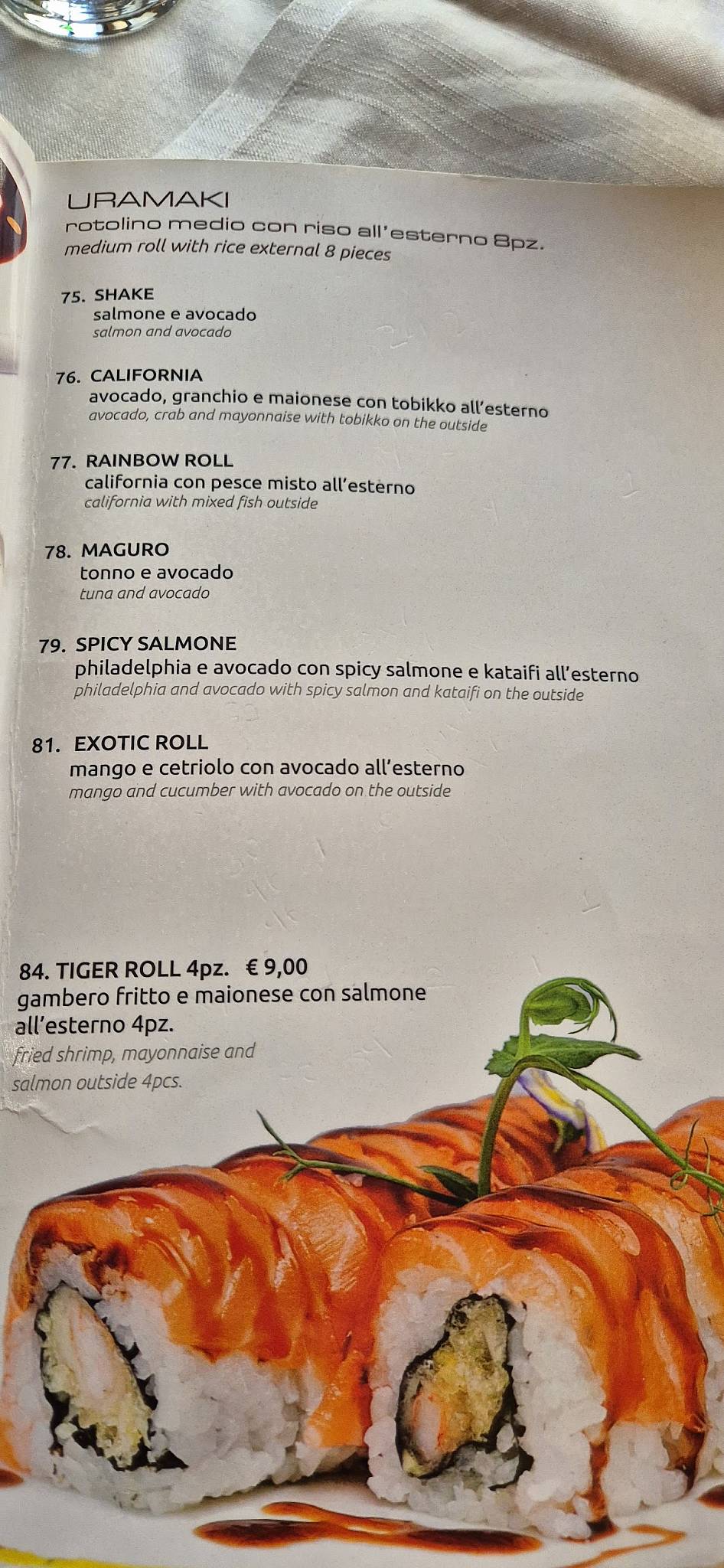 Menu di Kama 