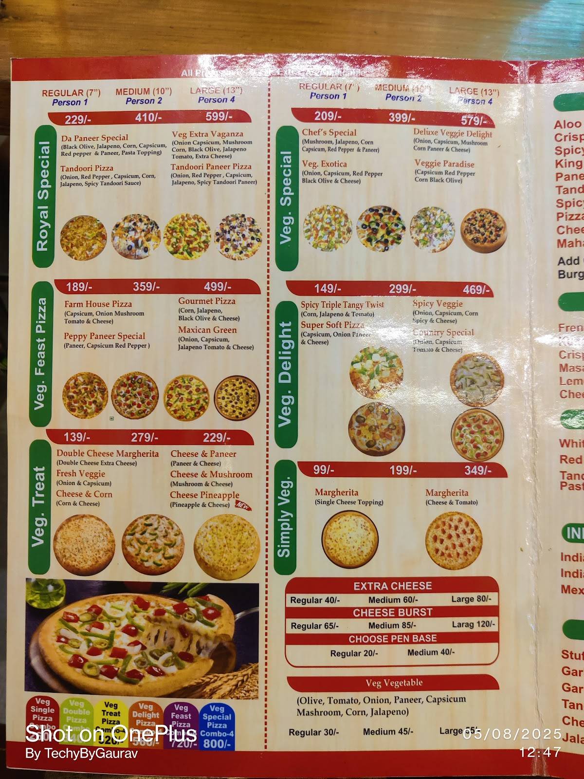 DA Pizza Hub Panki menu