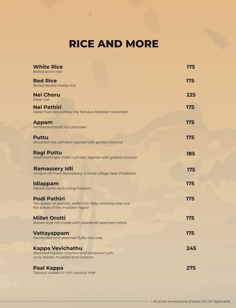 Kappa Chakka Kandhari menu