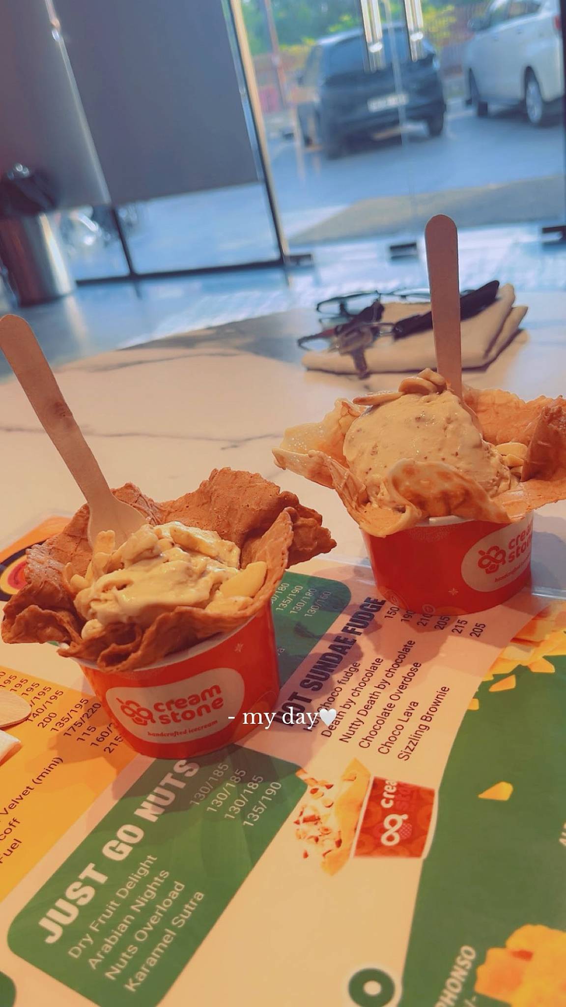Creamstone Karimnagar menu