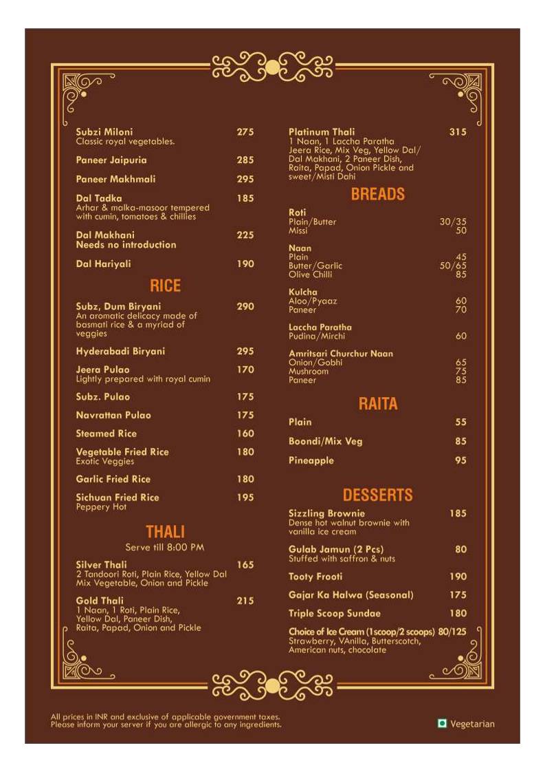 Keshari Food Plaza & Banquet menu
