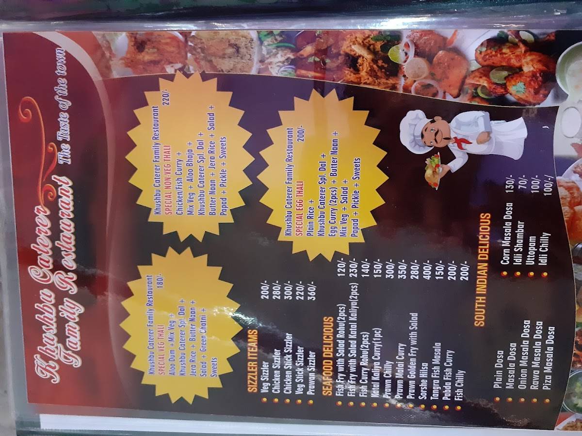 Khushbu Caterer and Family Restaurant menu