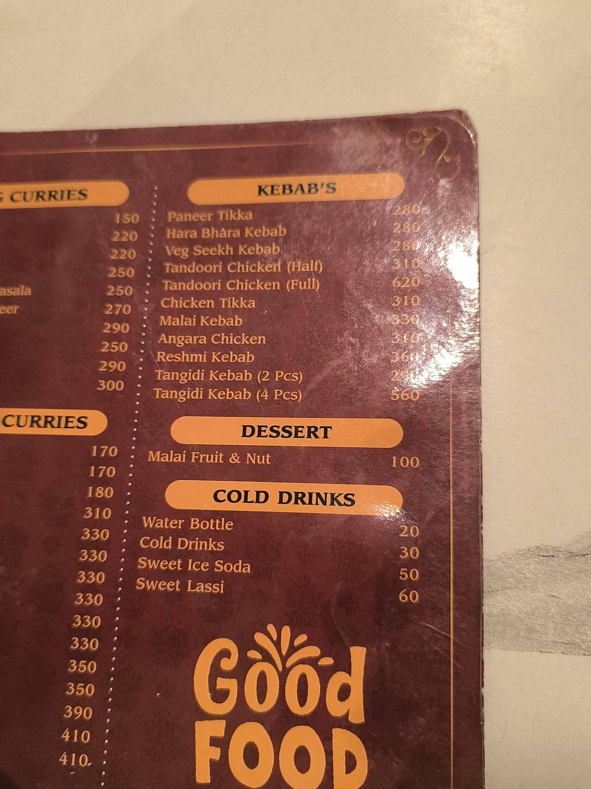 Menu at Kitchen 1970s Warangal, Warangal