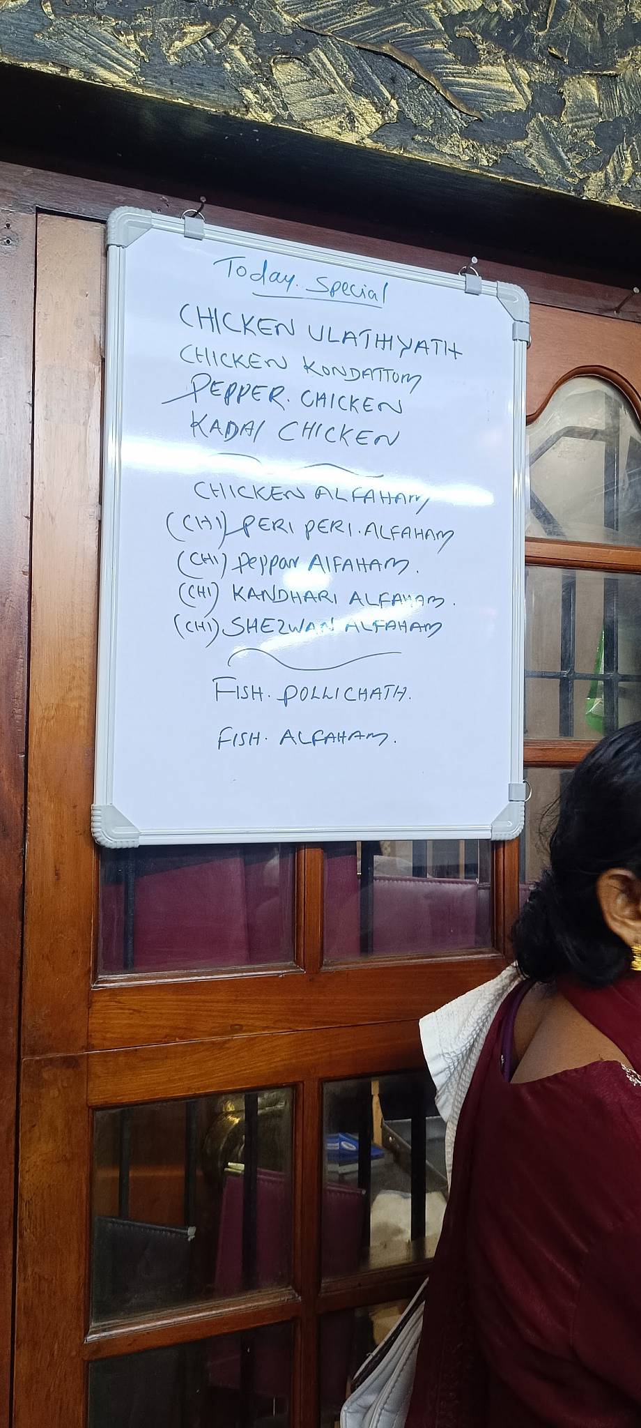 Kitchens family restaurant menu