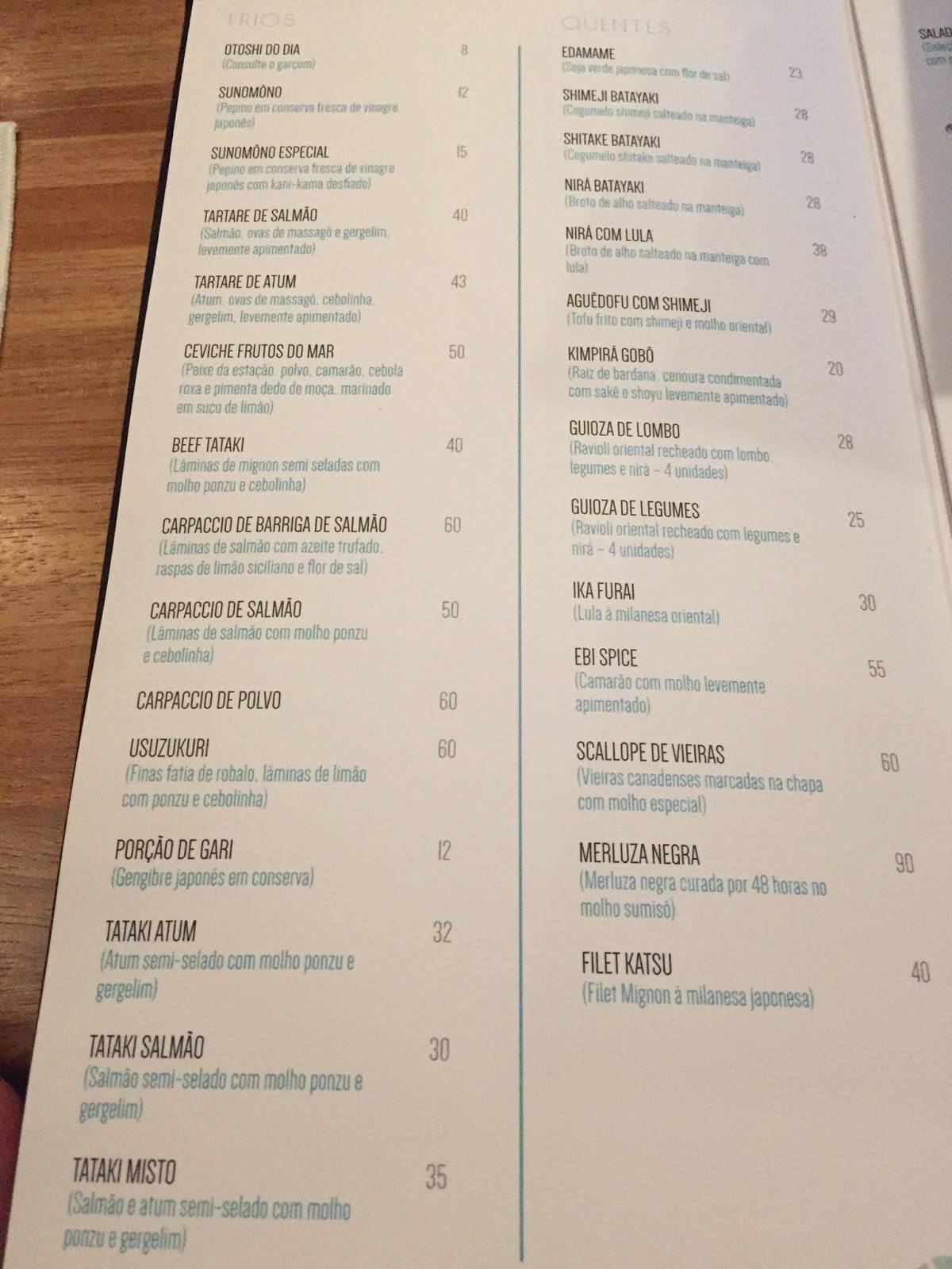 Kitchin Itaim cardápio