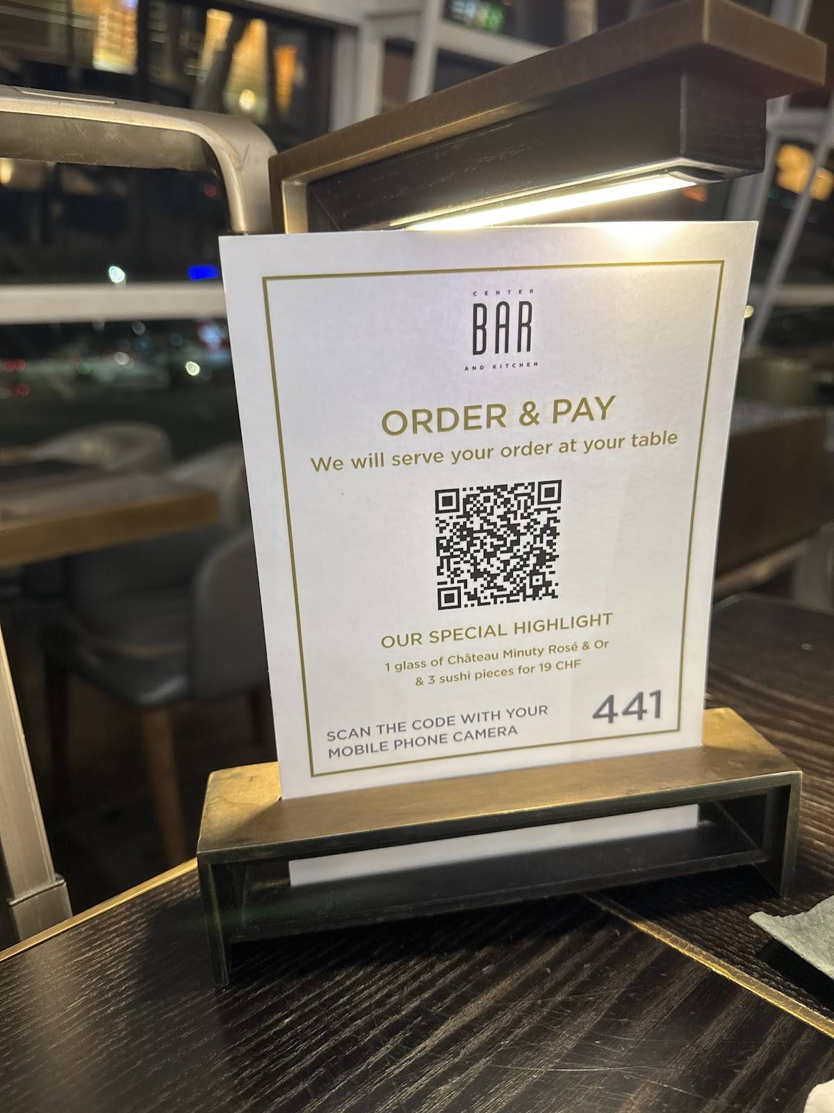 Menu di Center Bar and Kitchen 