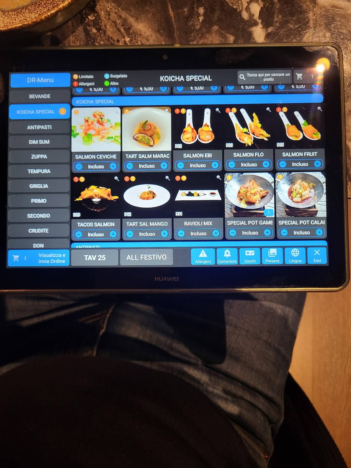 Menu de Koicha Room