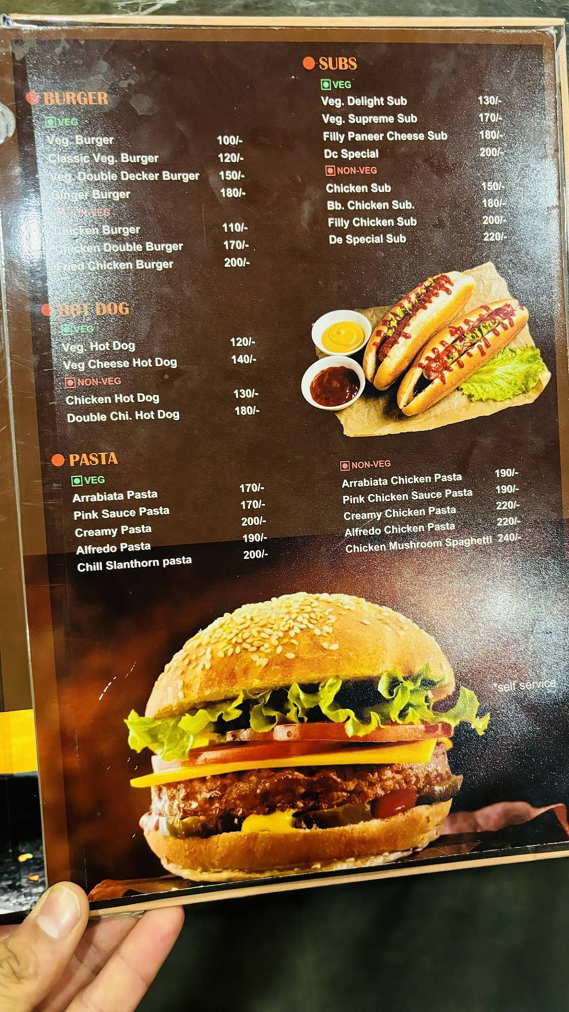 Durga Snacks & Cafe menu