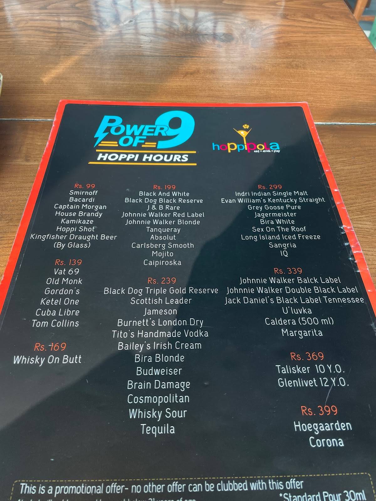 Hoppipola (Acropolis) menu