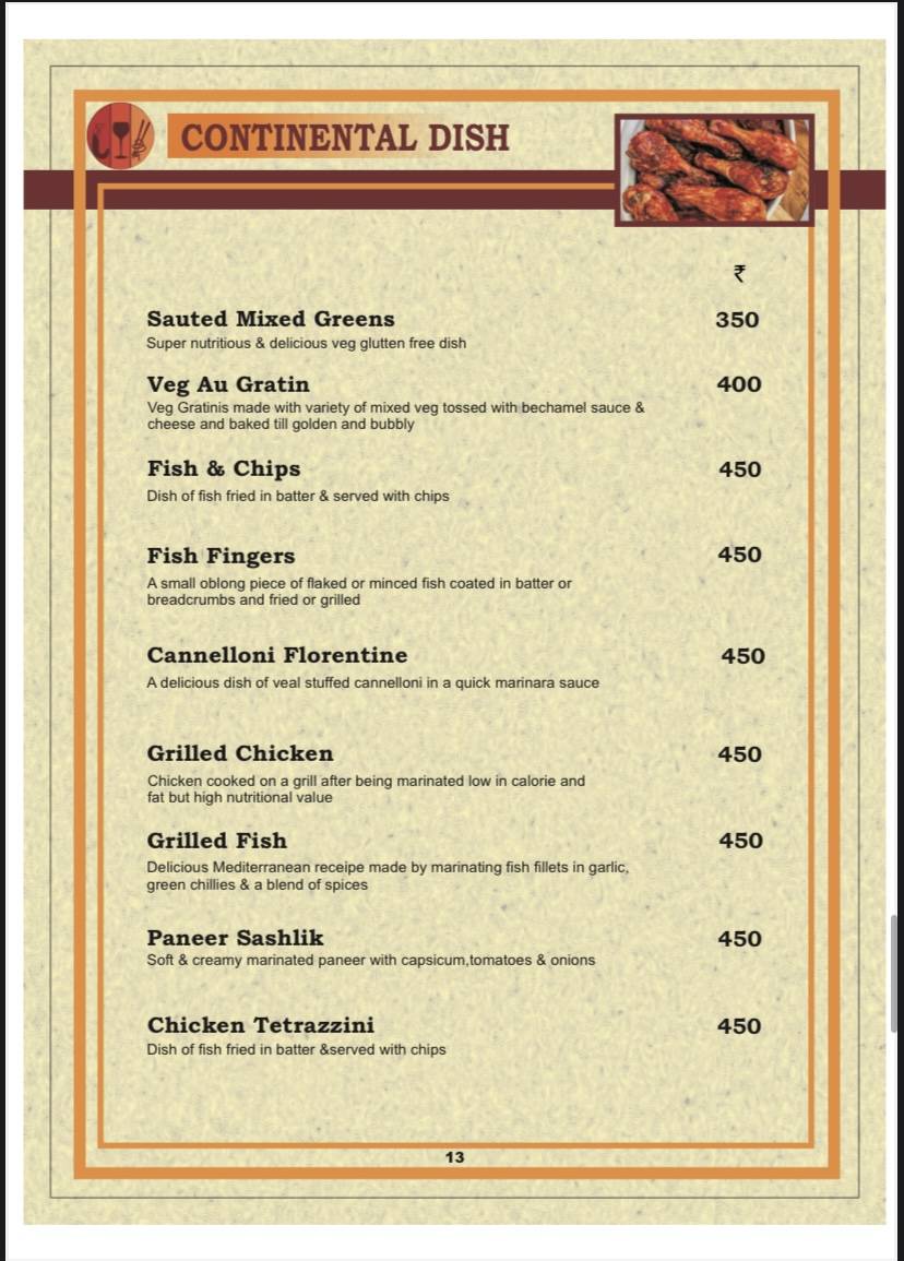 Red Xpress Restaurant & Bar menu
