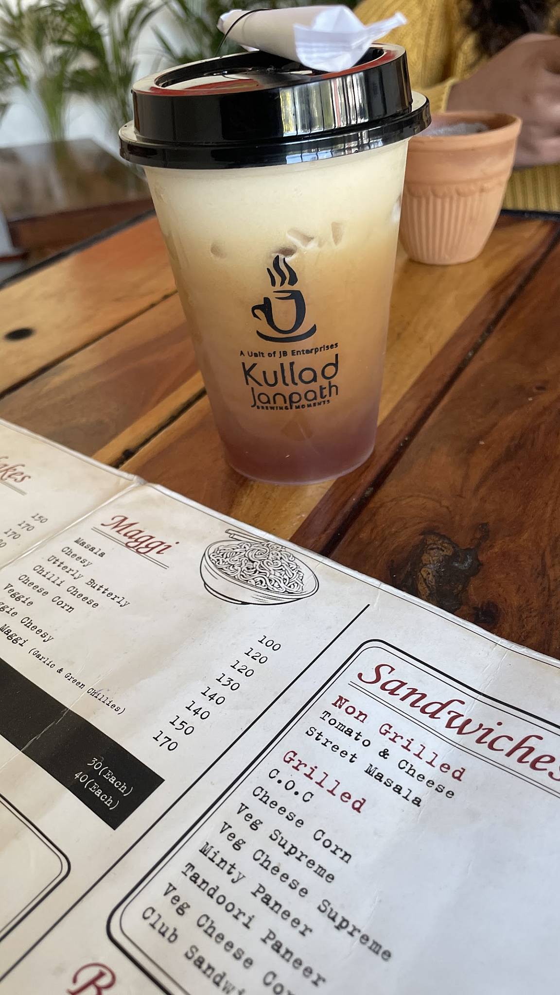Kullad janpath menu