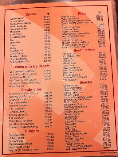 Kwality Snack Shoppe menu