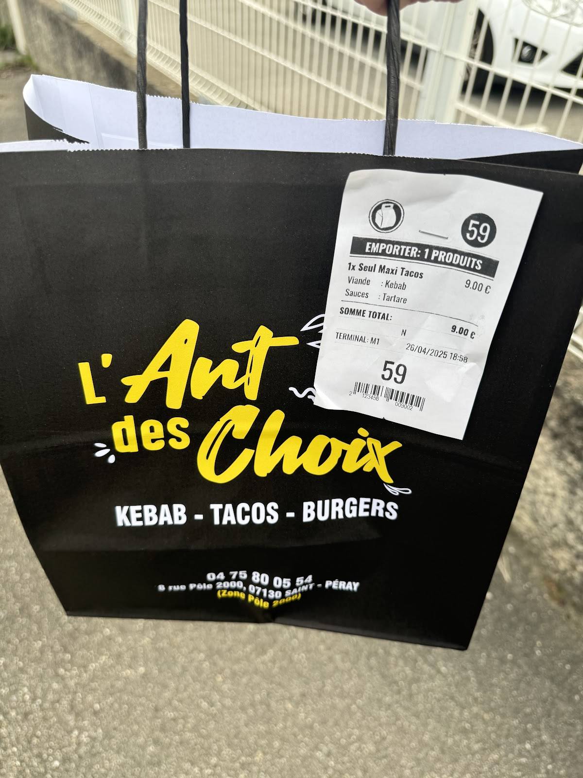 Menu de L' Art des Choix