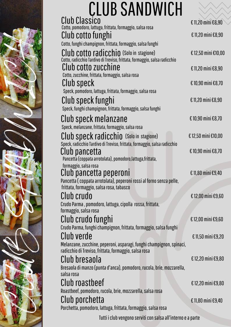 Menu di Napoleon Pub paninoteca 