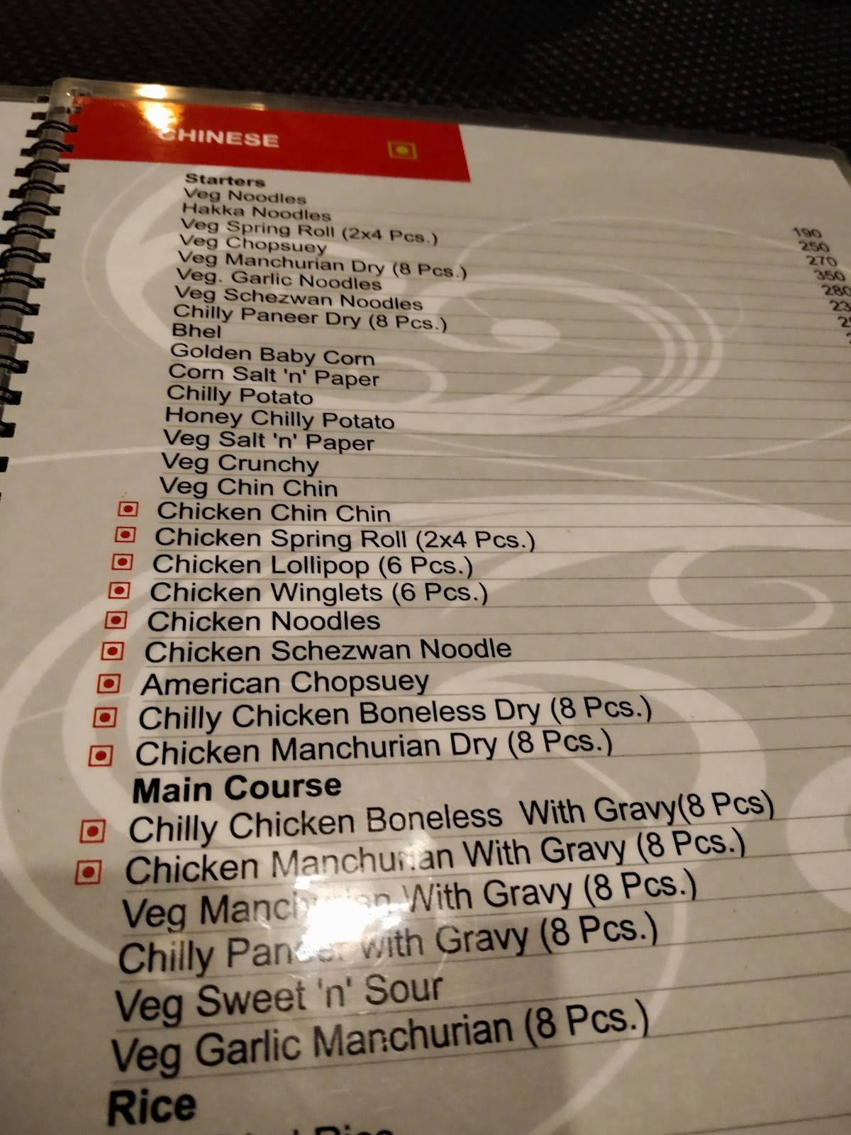 LA’ CHEF menu