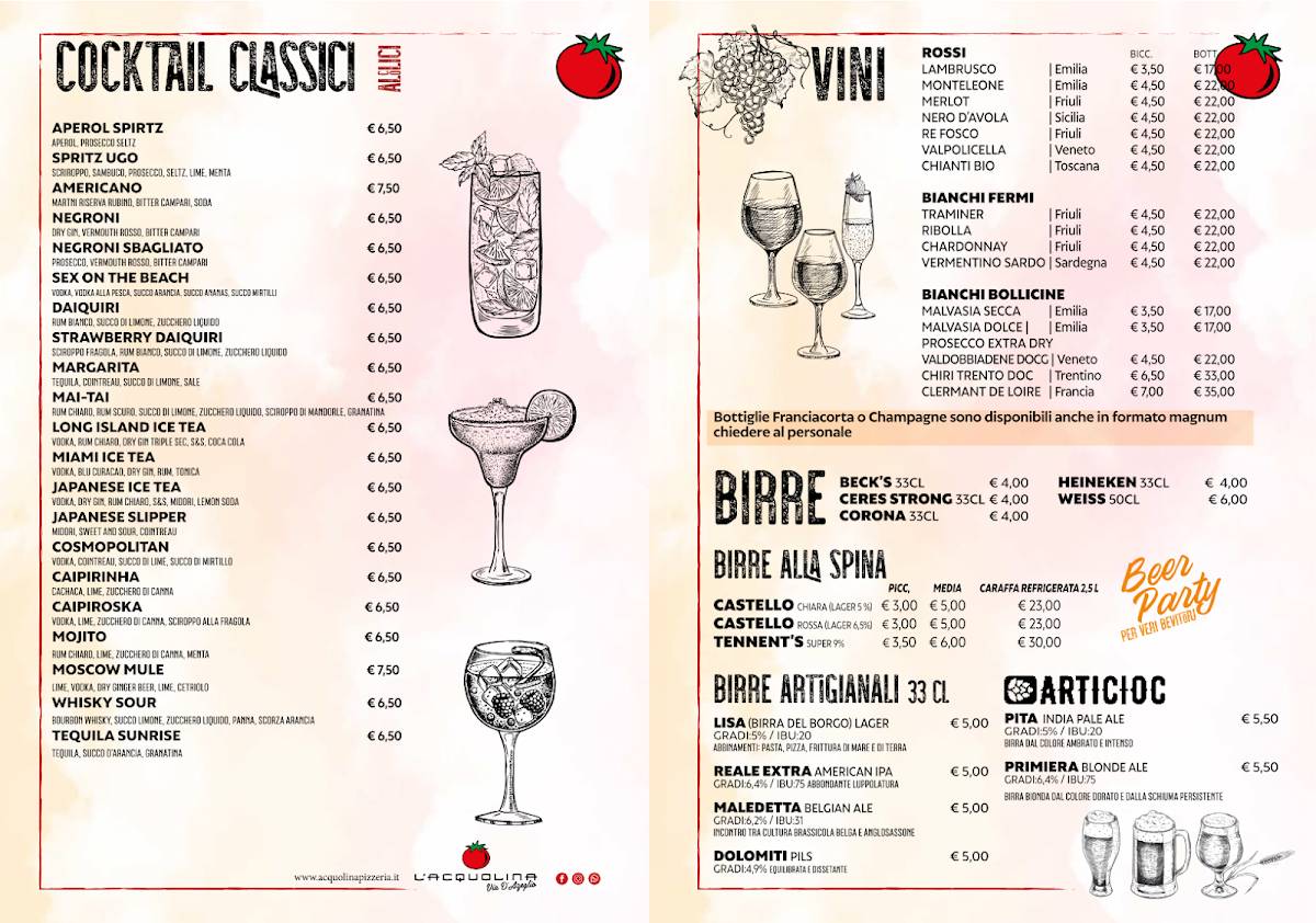 Menu di Acquolina D'Azeglio 