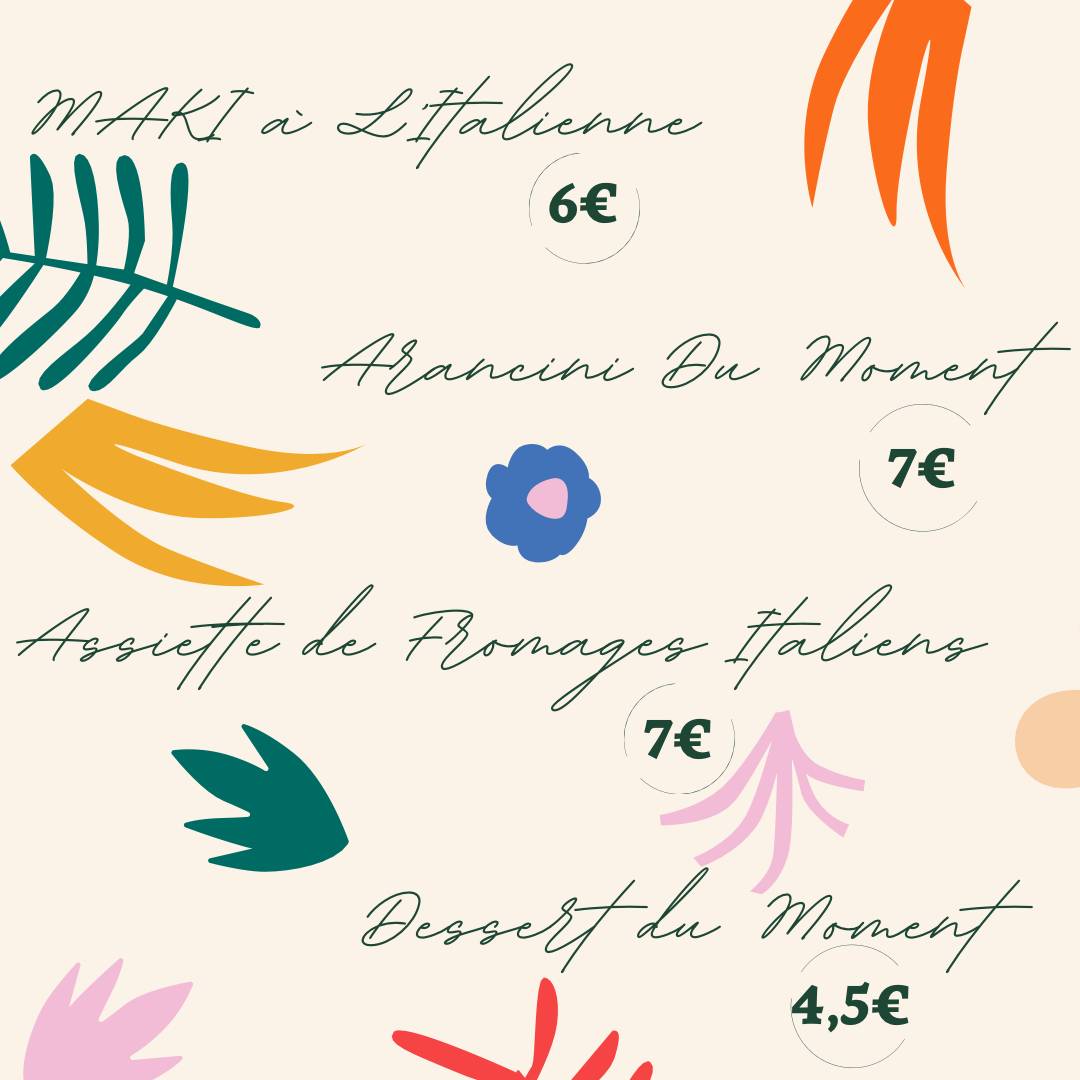 Menu de L'Arborio
