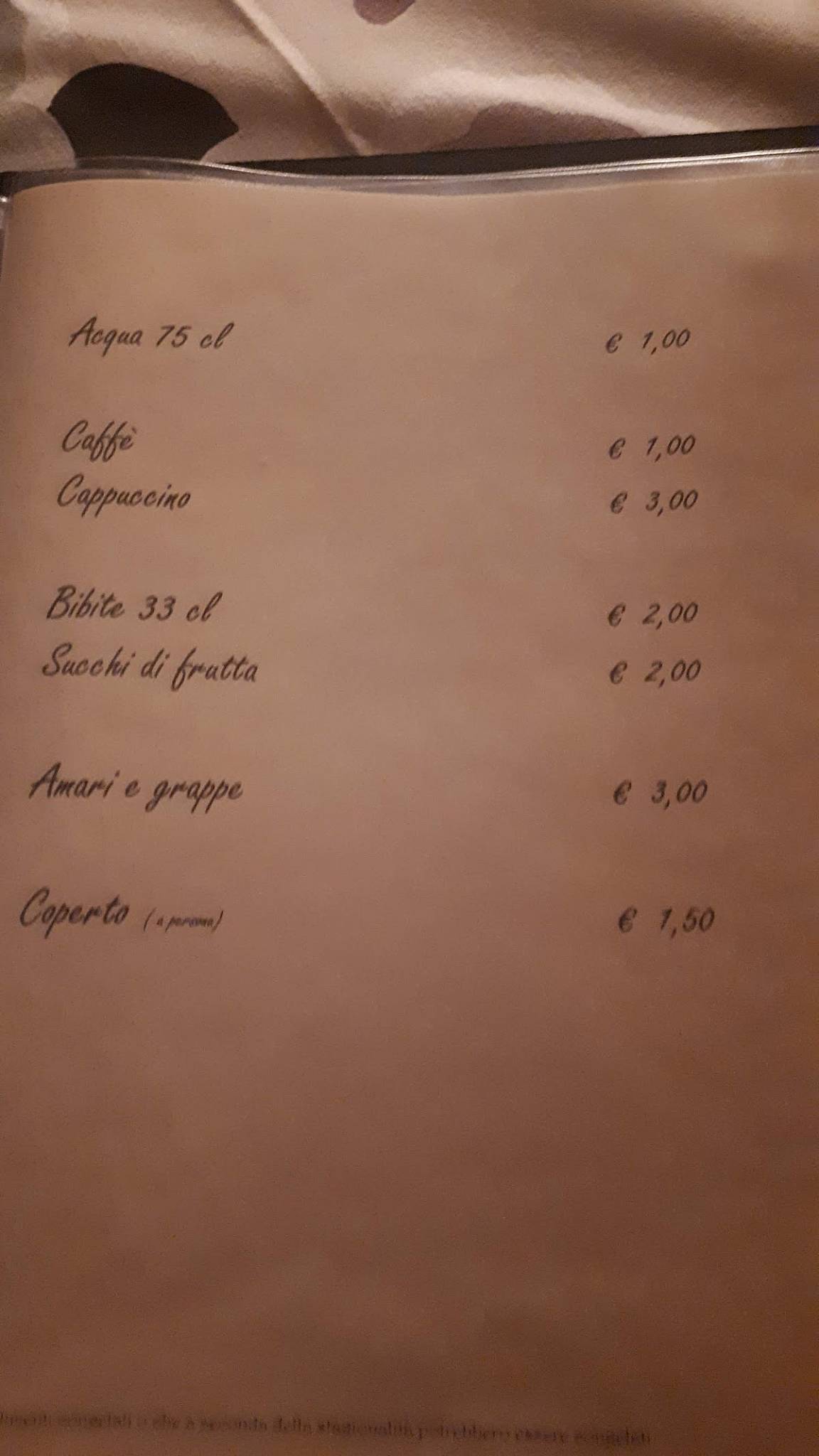 Menu di L'EREMITA 
