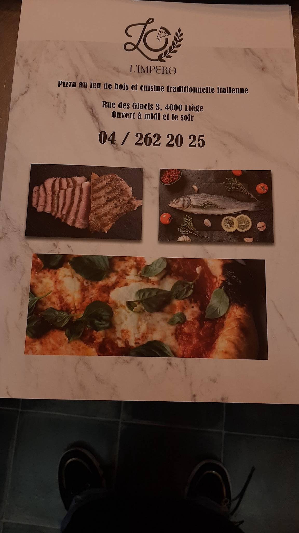 Menu de L'Impero