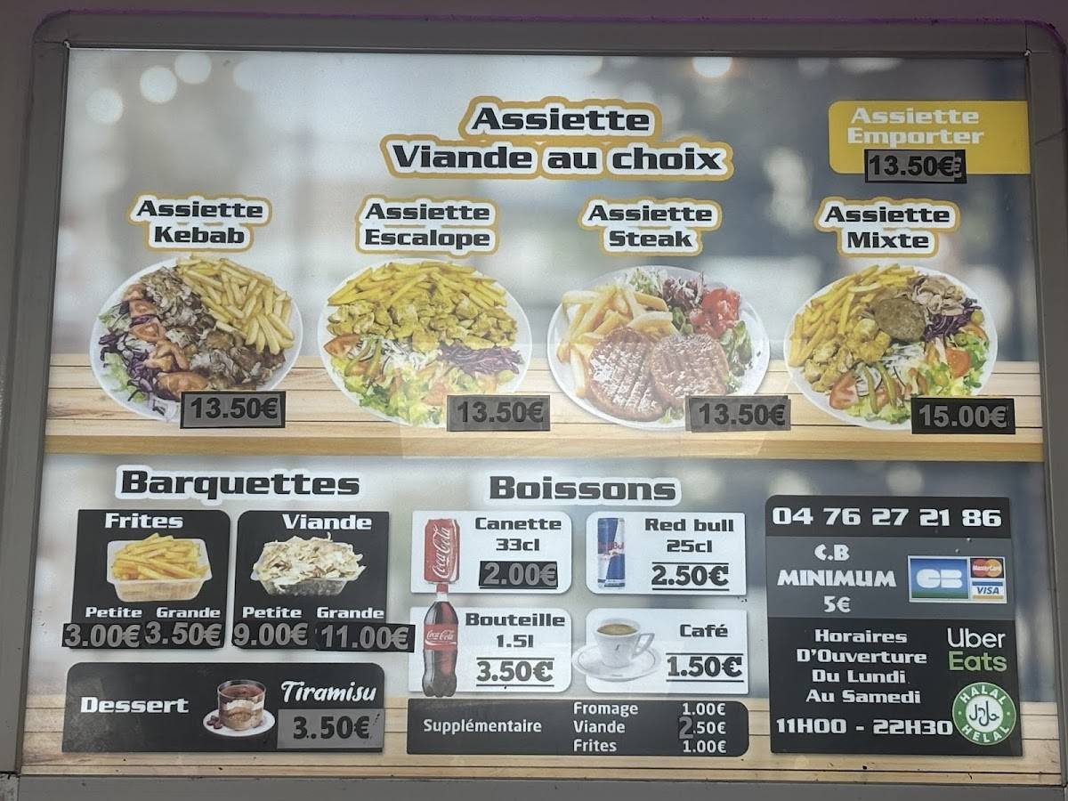 Menu de L'Orient Express