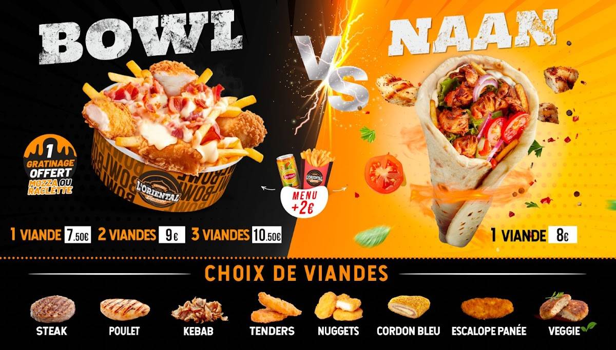 Menu de L'Oriental Express