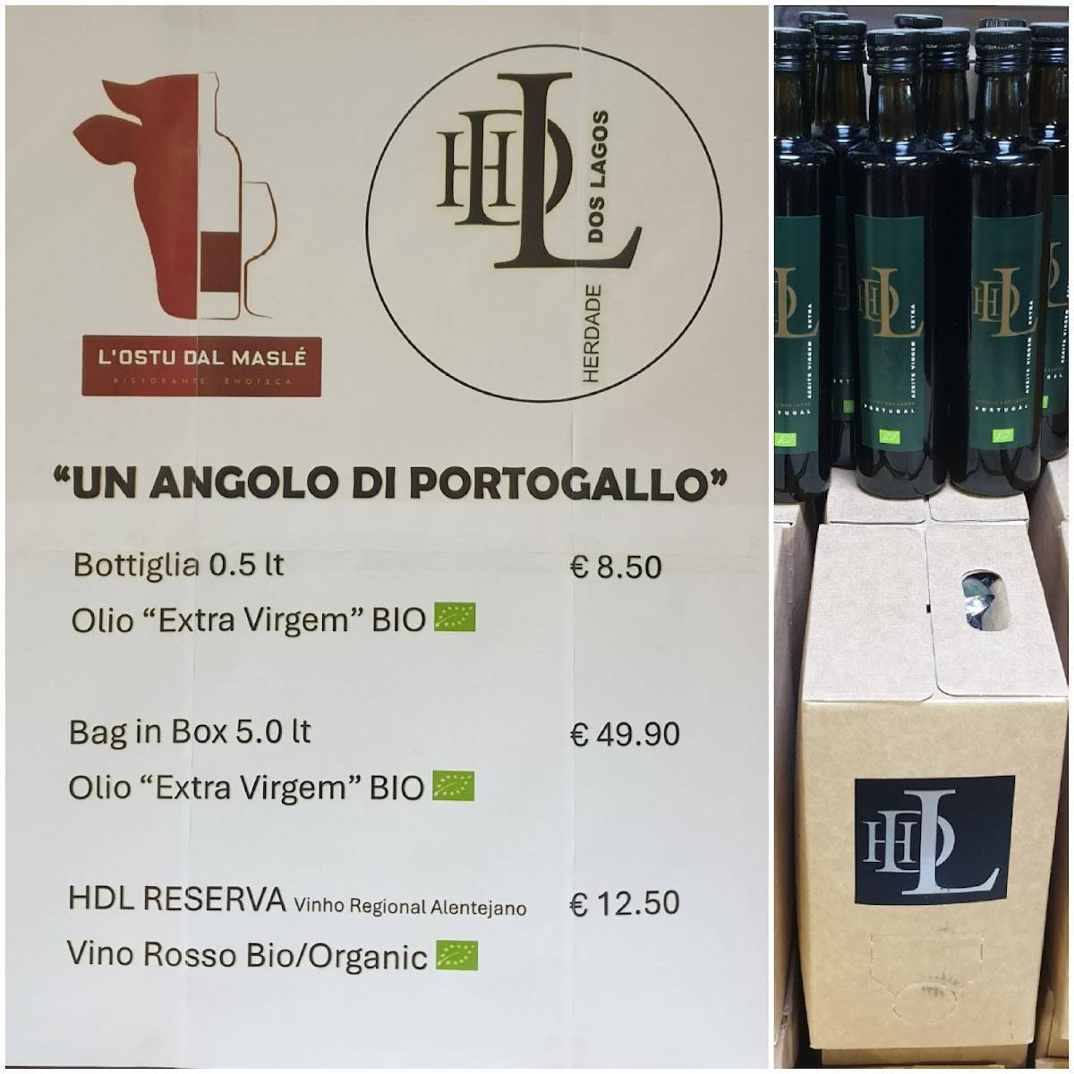 Menu de L'Ostu Dal Maslè