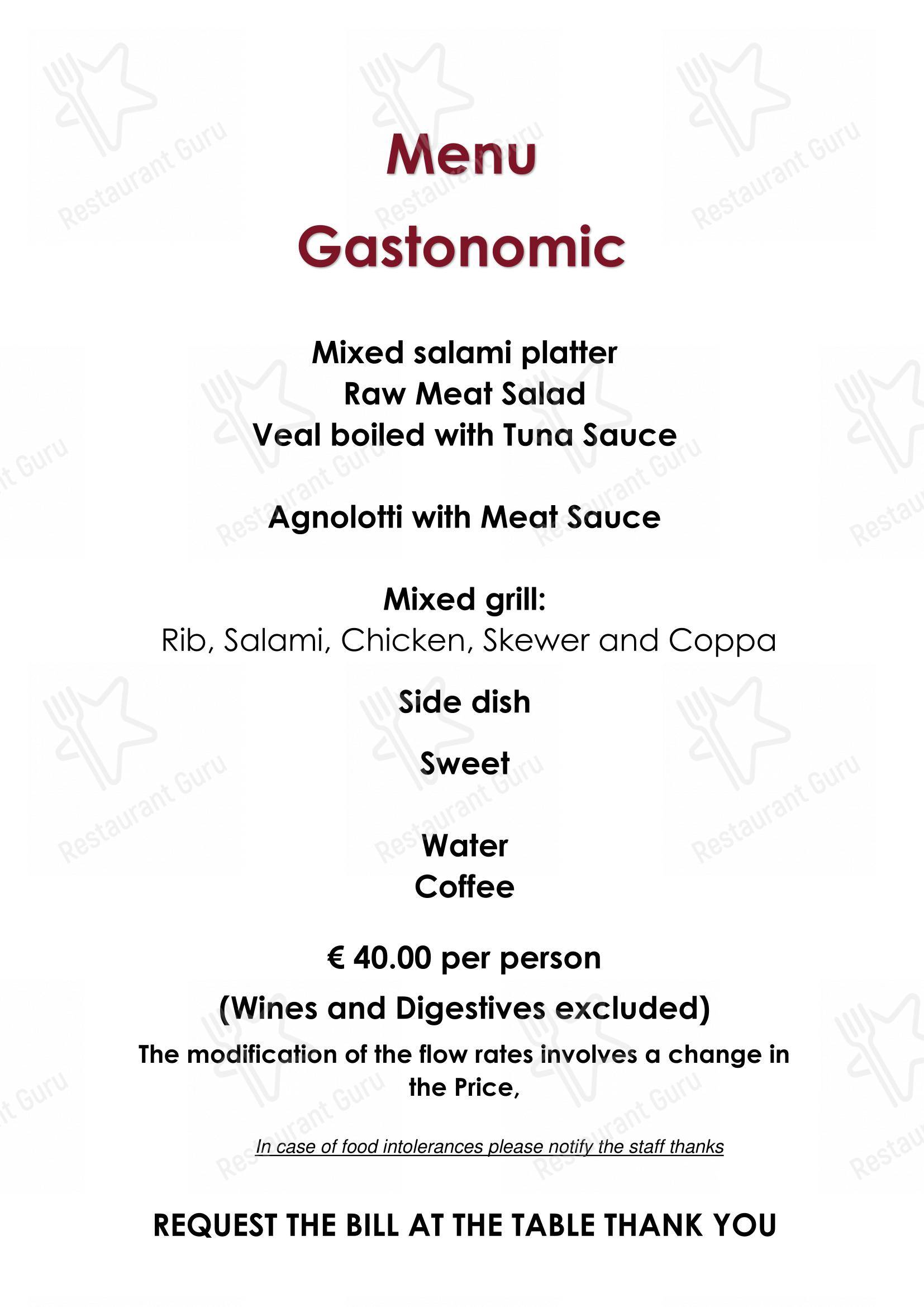 L'Ostu Dal Maslè dans Mezzi Po - Menu