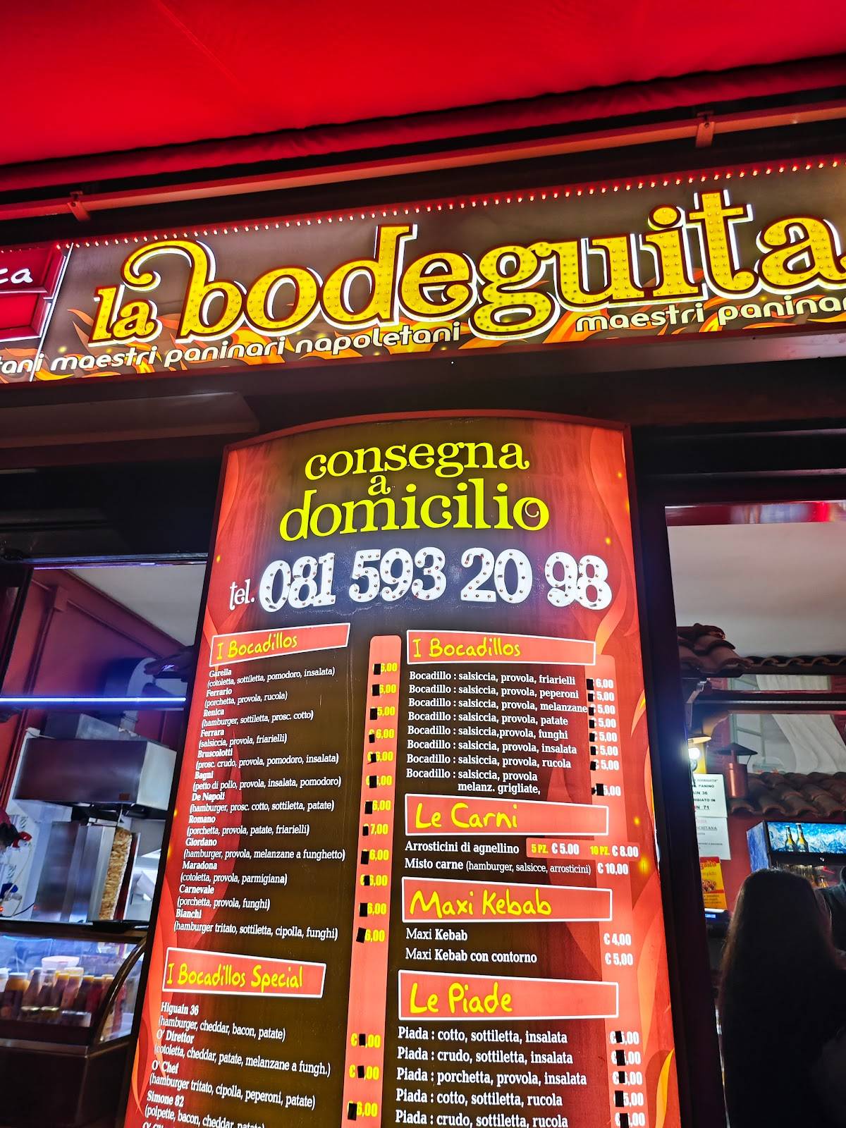 Menu di La Bodeguita 