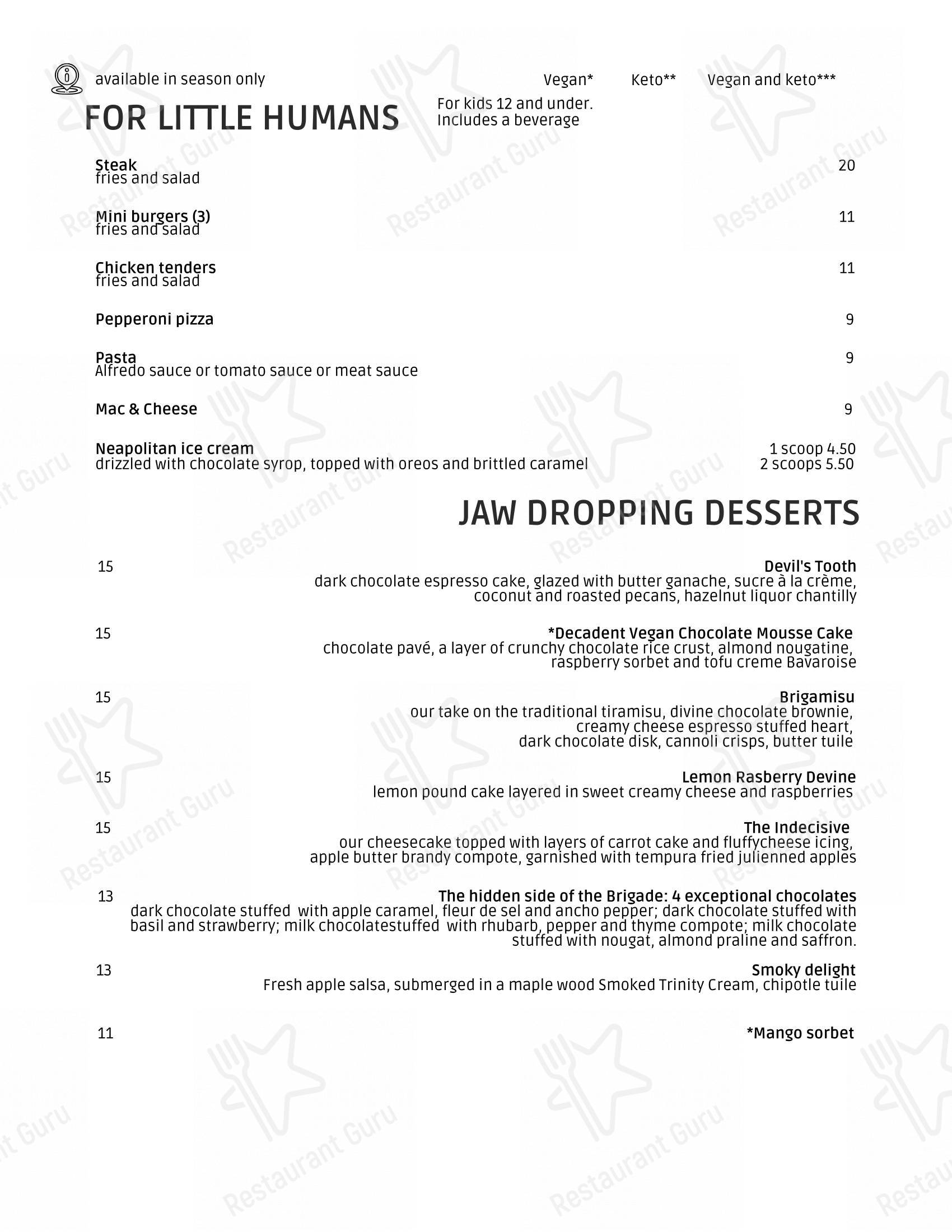 La Brigade 225 dans Rimouski - Lunch Menu